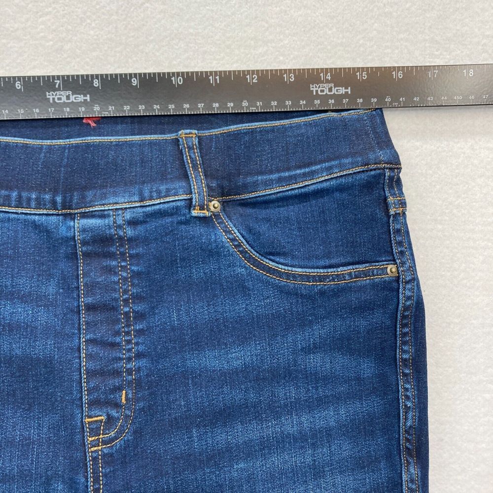 Spanx Jeans Women's 30x28 Pull On Skinny Ankle Dark Wash Blue Stretch Denim - Picture 6 of 12